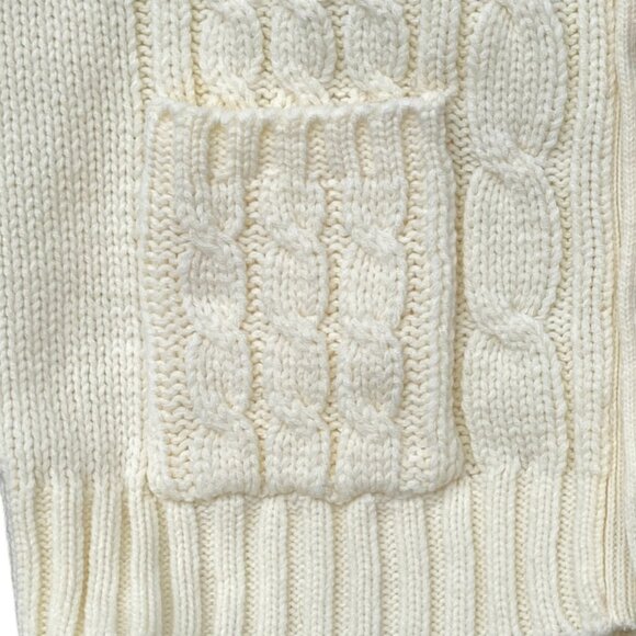 Vintage Cable Knit Fisherman Cardigan Academia Kurt Cobain Old Money Grandpa-XL - Picture 5 of 15